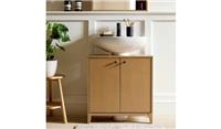 Herson Undersink Unit Oak Bathroom Storage Cabinet Organiser Furniture