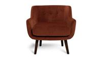 Nellie Velvet Chair - Rust Orange