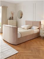 Prent Kingsize TV Bed with Voice Control Natural Stylish and Modern Bed Solution