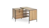 Loft Living 2 Drawer Swivel Office Desk - Oak