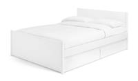 Jenson 2 Drawer Small Double Storage Bed Frame White Stylish Bedroom Furniture