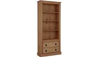 Solid Pine 2 Drawer Bookcase