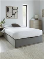 Duncan King Ottoman Bed Grey | End Lift Storage | No Mattress