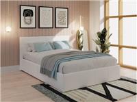 GFW Side Lift Ottoman Small Double Bed Matt White | Underbed Storage
