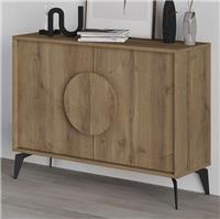 Decortie Gora 2 Door Dark Oak Effect Console Sideboard Modern Storage