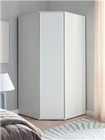 Lisson Corner Wardrobe White For Small Rooms Easy Assembly