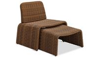 Kelham Rattan Effect Garden Chair - Brown