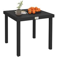 Outsunny 78 cm Garden Dining Table for 4, Square Outdoor Side Table, Refurbished