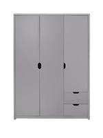 Aspen 3 Door 2 Drawer Wardrobe Grey Oak Effect Storage Organiser Bedroom