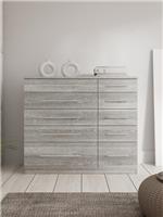 Prague 5 + 5 Graduated Chest of Drawers Grey Solid Construction