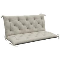 Outsunny Garden Bench Cushion, Seat Pad with Ties, Grey Refurbished