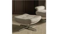 Dawson Fabric Swivel Footstool Natural Modern Design Multi Functional UK