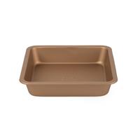 Russell Hobbs Square Roasting Baking Pan Tin Non-Stick 22 cm Carbon Steel Gold