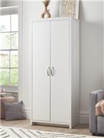 Ely 2 Door Wardrobe White Storage Organiser Bedroom Furniture Tall