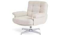 Dawson Fabric Swivel Chair Natural Modern Living Room Accent Furniture