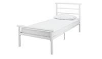 Avalon Single Metal Bed Frame - White