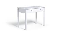 Brooklyn 2 Drawer Desk White Compact Study Table With Drawers