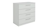 Brisbane 4 Drawer Chest Grey Storage Organiser Bedroom Furniture