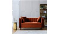 Everly Velvet 2 Seater Sofa - Burnt Orange