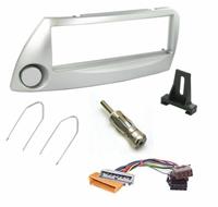 STEREO CD RADIO FASCIA FACIA SURROUND SILVER FITTING KIT FOR FORD KA 1996 ONWARD