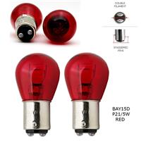 P21/5W BAY15d 380 RED Stop Brake/Tail Car Light Bulbs UK EU ROAD LEGAL