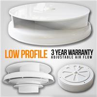 Wind Driven WHITE Van Roof Vent Rotating Dog Pet Horse Vehicle 4x4 Air Rotary