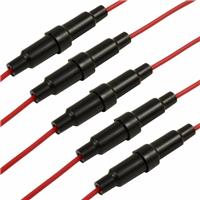 5 x In Line 6x30mm Glass AGC Fuse Holder Splash Proof Screw Type