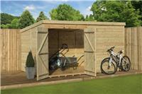 Empire 1500 Pent Garden Shed 9X4 SHIPLAP T&G PRESSURE TREATED DOUBLE DOOR