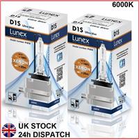 2 x D1S Genuine LUNEX XENON 6000K HID BULB compatible with 66043 66144 85410 UB
