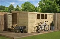 Empire 3000 Pent Garden Shed Wooden 14X6 14ft x 6ft SHIPLAP TONGUE & GROOVE PRES