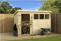 Empire 1500 Pent Garden Shed 10X7 SHIPLAP T&G TANALISED WINDOWS DOOR LEFT