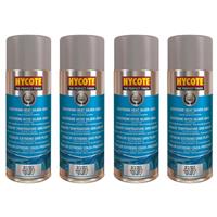 Hycote Colour Spray Paint Aerosol XUK1009 Silver Grey VHT 400mL x 4 Fast Drying