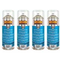 Hycote Colour Spray Paint Aerosol XUK1011 Clear VHT 400mL x 4 Fast Drying