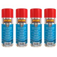 Hycote Post Office Van Red Fast Drying Aerosol Spray Paint 400mL x4 Kit 1.6L