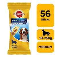 56 Pedigree Daily Dentastix Dental Sticks Dog Treats Medium Dog Chews