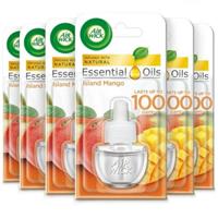 6 x Air Wick Pure Island Mango Scented Oil Air Freshener 19ml For Diffuser