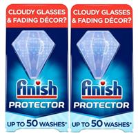 2 x Finish Glass & Dishwasher Protector 30g Protects Dishes & Maintains Shine