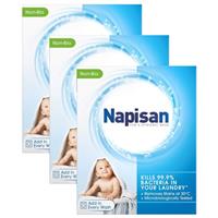 3 x Napisan Non Biological Laundry Stain Remover 800g Brightens Whites
