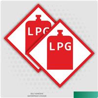 2 x LPG Warning Sticker Stickers, Caravan, Motorhome, Campervan Vehicle Van