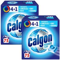 2 x Calgon Water Softener Powerball 4-in-1 Washing Machine Limescale 75 Tablets