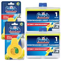 Finish Dishwasher Freshener & Cleaner Multi-Pack Lemon 2x Cleaner 2x Freshener