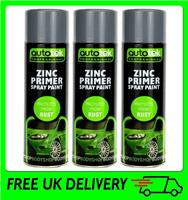* Pack of 3 * Weld Through Grey Zinc Primer 500 ml Aerosol [AT000ZP500]