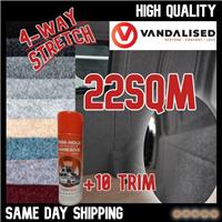 Camper Van Lining Carpet VW T5 6 Kit 4 WAY Stretch + 10 Can Trimhold Glue 22sqm