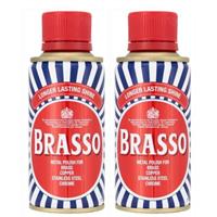 2 x Brasso Liquid Metal Polish For Brass Copper Stainless Steel & Pewter 175ml