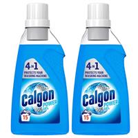2 x Calgon 4in1 Power Gel Washing Machine Water Softener 750ml Limescale Protect