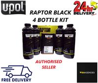 UPOL Raptor BLACK Spray Tough Coating Truck Bed Liner Boats,Trailers RLB/S4 3.8L