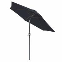 2.5M Round Garden Parasol Outdoor Patio Sun Shade Umbrella with Tilt Crank Black