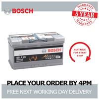 Bosch S5A13 Car Battery 12V AGM Start Stop 5 Yr Warranty Type 019