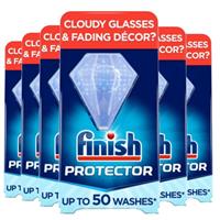 6 x Finish Glass & Dishwasher Protector 30g Protects Dishes & Maintains Shine