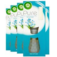 5 x Air Wick Reed Diffuser Air Freshener Scented oil Pure Spring Delight 25ml